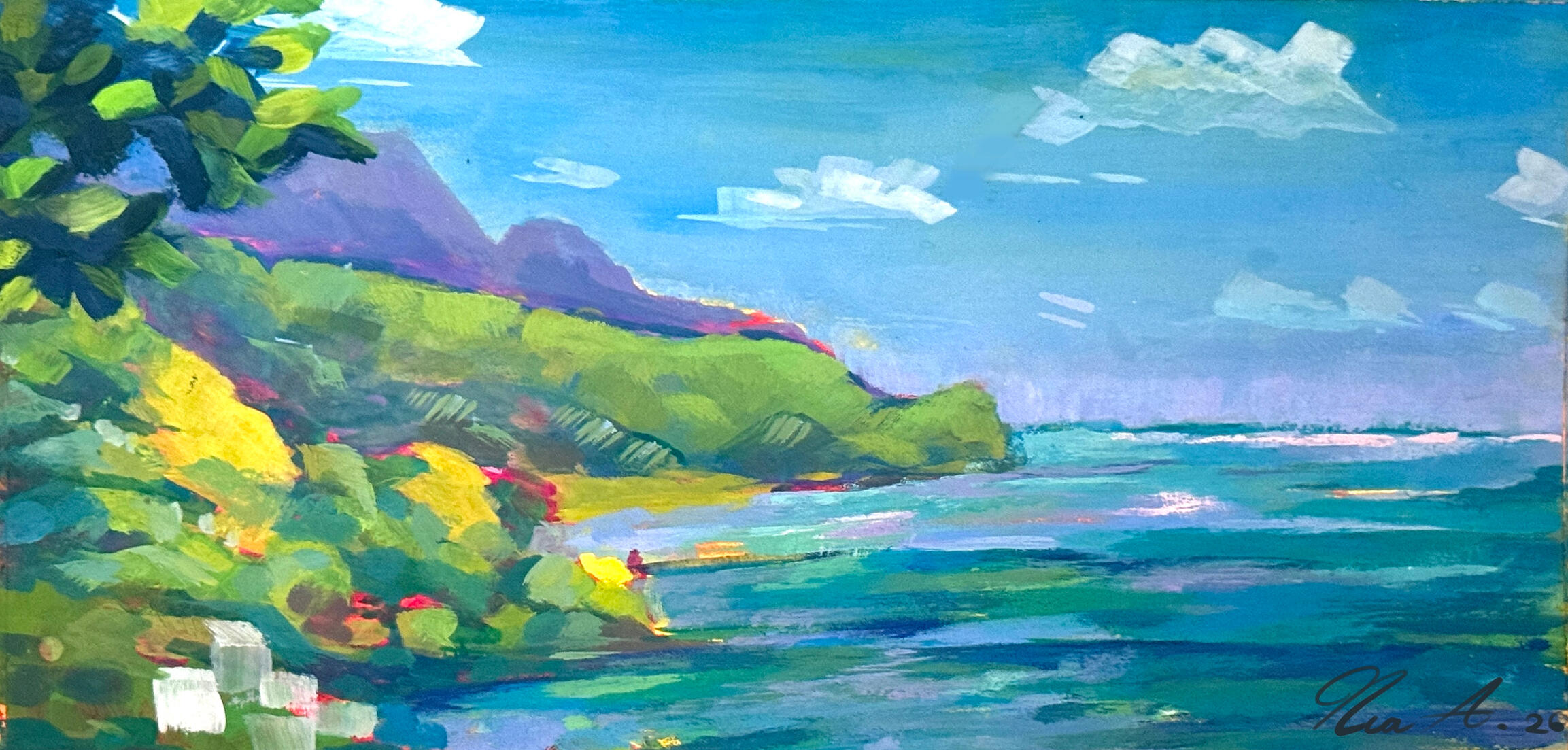 Mahaut Views (2026) (Gouache on Primed Paper)